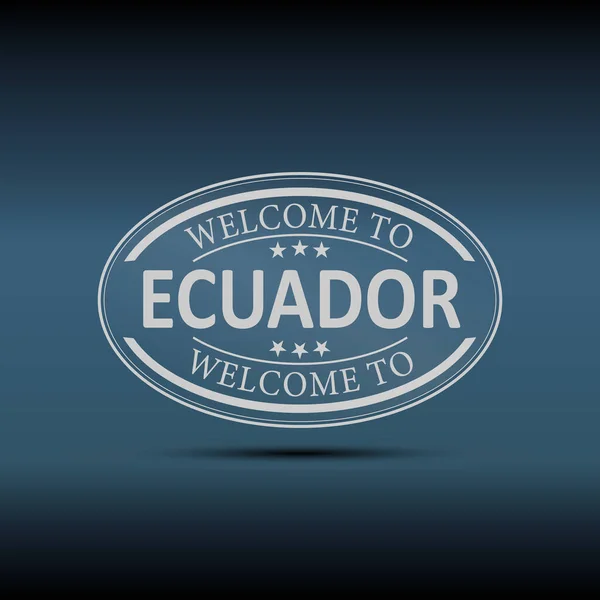 Ekvador tipografi logo etiket panosuna hoşgeldiniz — Stok Vektör