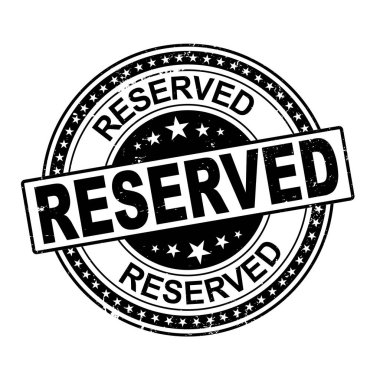 Çekingen. Grunge vintage rezerve edilmiş ROUND pulu. rezerve edilmiş pul.