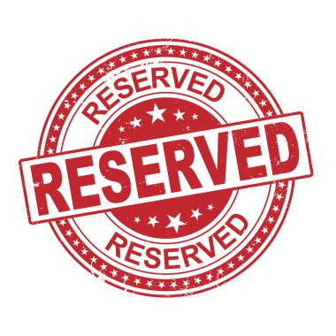 Çekingen. Grunge vintage rezerve edilmiş ROUND pulu. rezerve edilmiş pul.