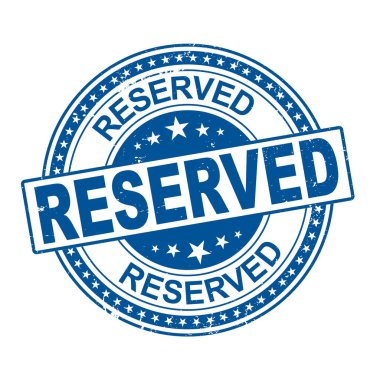 Çekingen. Grunge vintage rezerve edilmiş ROUND pulu. rezerve edilmiş pul.