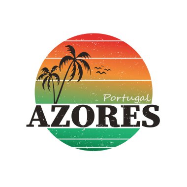 Portekizce Faro kasabasının logoti, tişört, pankart, dergi, poster, dekorasyon ve kartpostal için vektör ilülasyonu. Faro kaligrafi geçmişi. EPS 10