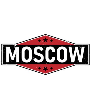 Moskova Rusya Kartı ve harf tasarımı renkli gökkuşağı rengi ve tipografik simge tasarımı.