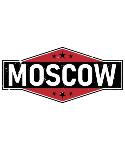 Mosko Ryssland Kort Och Brev Design Färgglada Regnbåge Färg Och — Stock vektor