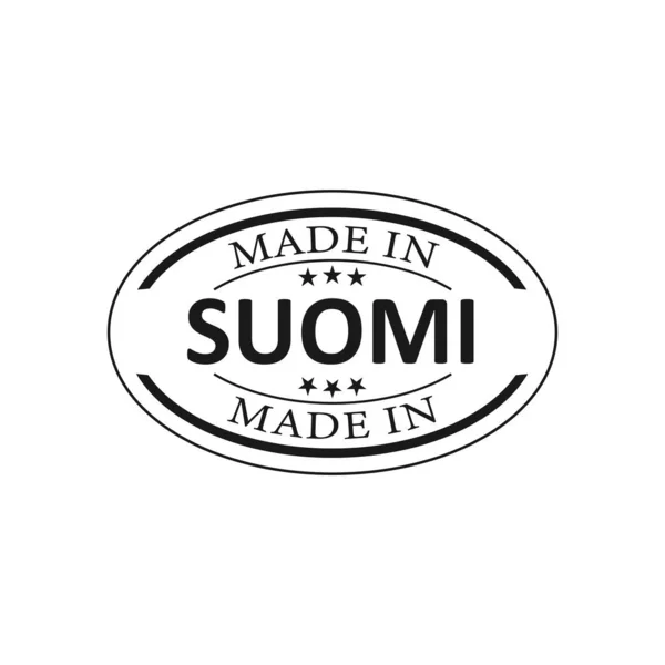 Made Finland Icona Bandiera Pulsante Etichetta Banner Adesivo Design Tailandese — Vettoriale Stock