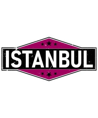 İstanbul tipografi tasarım vektörü, tişört, poster ve diğer kullanımlar için.