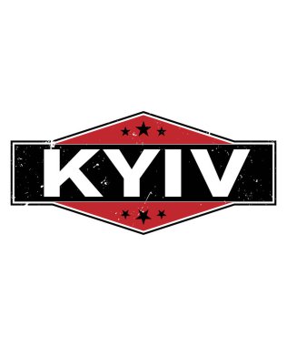 Kyiv ukraine logo vektör tasarım şablonu t-shirt tasarımı.