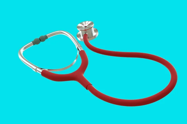 Stetoscopio Icone Design Isolato Sfondo Blu Heart Check Concetto Assistenza — Foto Stock