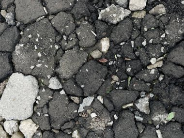 Kırık asfalt dokusu kapat