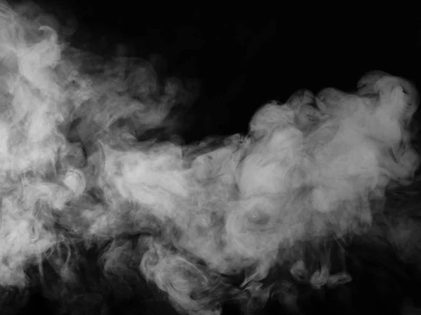 White Smoke Black Background — Stock Photo, Image