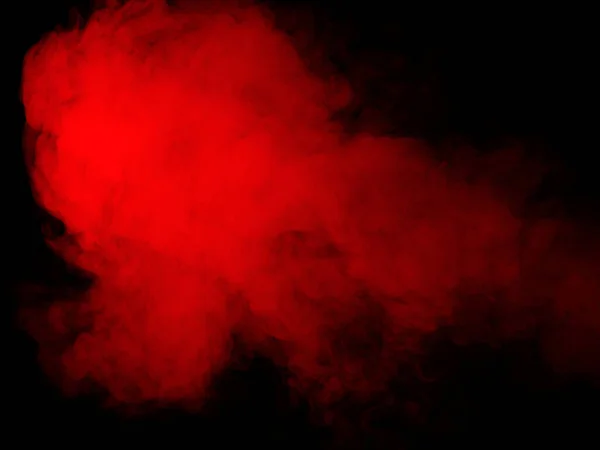 Textura Fumaça Vermelha Fundo Preto — Fotografia de Stock