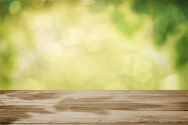 Empty Wood Table Top Natural Background — Stock Photo, Image