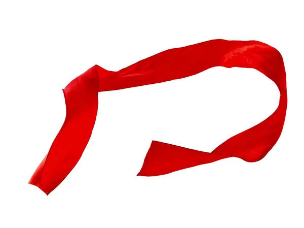 Легування Червоної Стрічки Білому Тлі — стокове фото