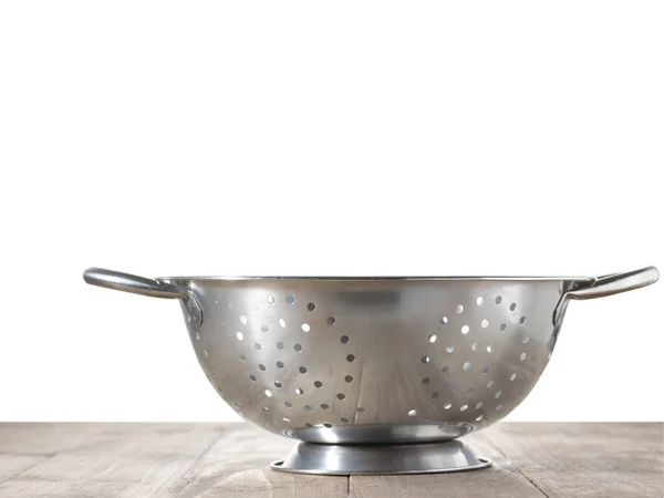Steel Strainer Isolated White Background —  Fotos de Stock