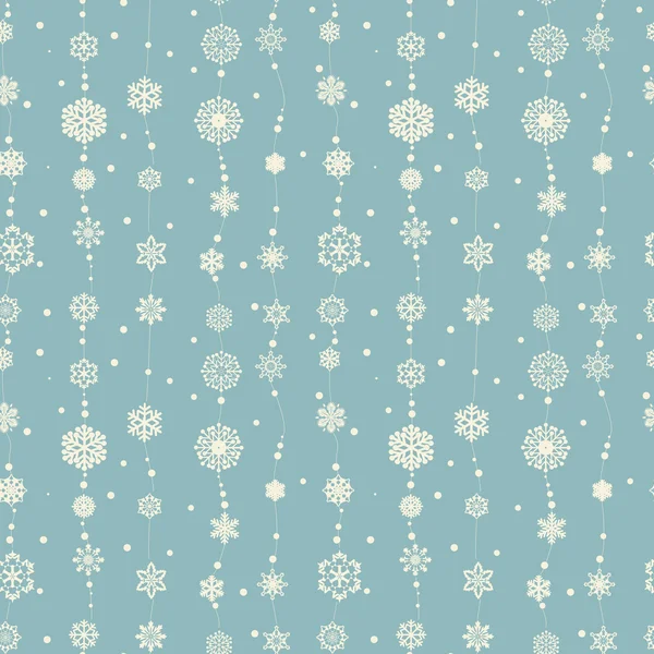 Noel ile dekoratif kar taneleri sorunsuz — Stok Vektör