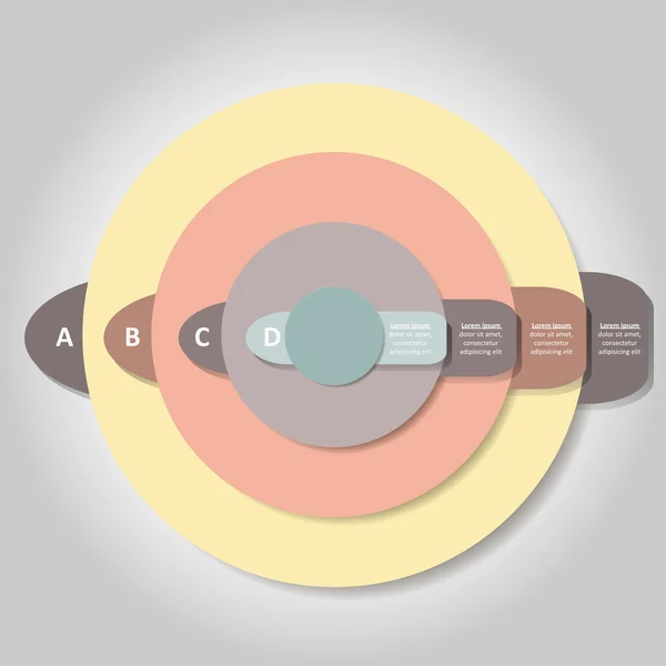 Bannière moderne d'options d'infographie vectorielle — Image vectorielle