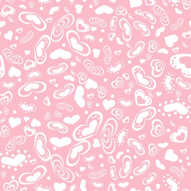 Kalpler vektör çizim ile soyut desen