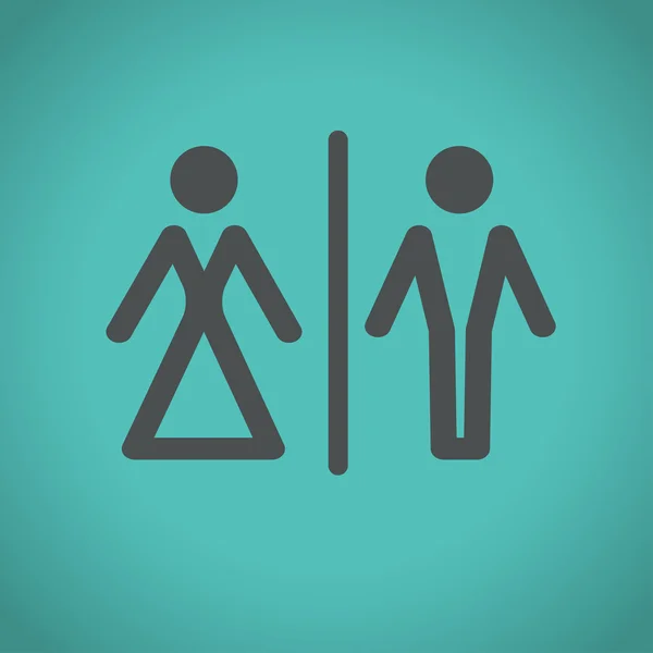Ícones de toalete, ilustração vetorial — Vetor de Stock