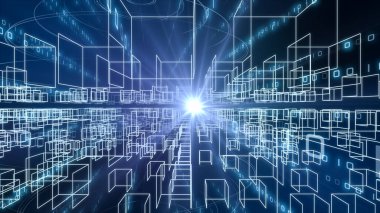 Farklı diyagram çizimleri olan iş bilgisi grafikleri. Veri görselleştirme elemanları, pazarlama grafikleri ve grafikleri. 5G ve yapay zeka teknolojisi geçmişi. Üç boyutlu illüstrasyon. Mesafe yaratmak için Bokeh.