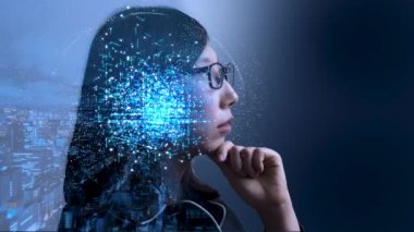 Akıllı şehir nokta bağlantısı çizgi, bağlantı teknolojisi metaevren konsepti. Akıllı şehir ve kablosuz iletişim ağı, IoT (Nesnelerin İnterneti). Dijital dönüşüm kavramı.