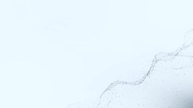 Parçacıkların soyut dijital dalgası. Gelecekçi nokta dalgası. Teknoloji arka plan vektörü. 3B illüstrasyon.