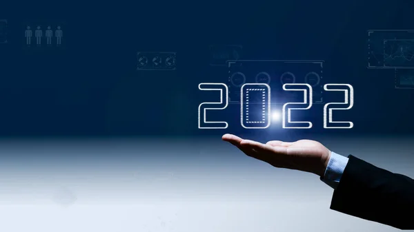 2022 스마트 계기판 기술의 트렌드 개념입니다 비즈니스 성장을 향상시키기 — 스톡 사진