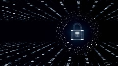 Dijital dönüşüm ve bulut hesaplama veri merkezi kavramı. 3B illüstrasyon.