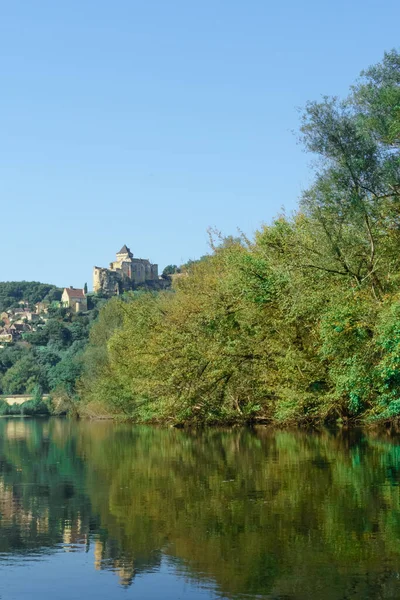 Άποψη Του Κάστρου Castelnaud Στην Κοιλάδα Dordogne — Φωτογραφία Αρχείου