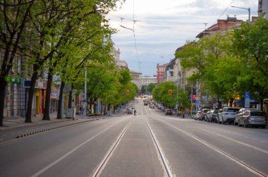 Mayıs 2019 'da Sofya' da sokak hayatı. Bulgaristan.