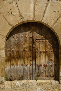 Pastrana 'nın Guadalajara' daki mimarisinin detayları. İspanya.