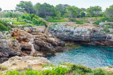 Cala Torre Del Ram, Menorca adası. İspanya