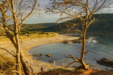 Es Tancats 'de Sunset Cala. Minorca. İspanya