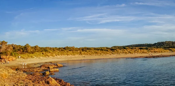 Sunset Cala Tancats Minorka Hiszpania — Zdjęcie stockowe