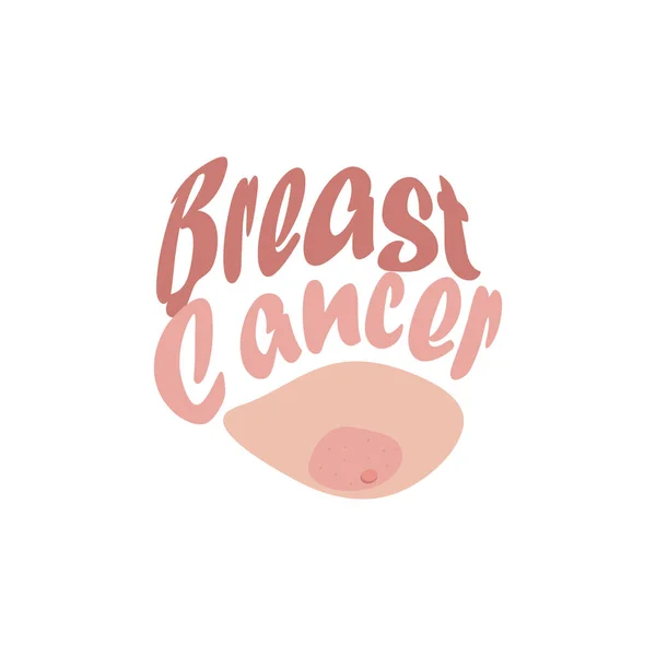 Breast Cancer Awareness Month Poster Background Design Vector Icon Illustration — Stockvector