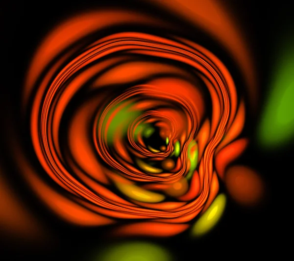 Fractal red rose flower illustration on black background — Stock Photo, Image