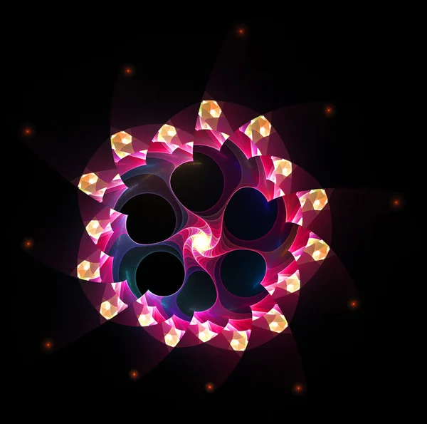 Pink swirl whirpool fractal illustration — Stock Photo, Image