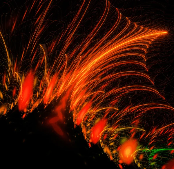 Fantasía naranja fondo ilustración detallado fractal —  Fotos de Stock