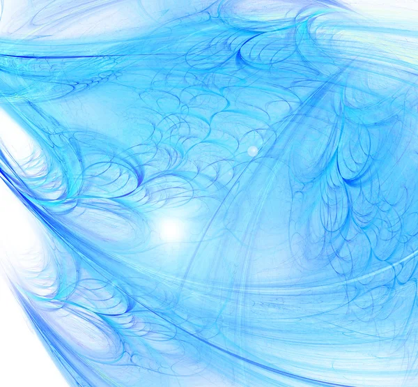Fractal azul abstracto sobre fondo blanco —  Fotos de Stock