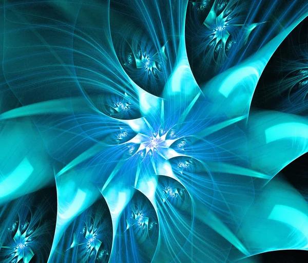 Fond fractal bleu — Photo