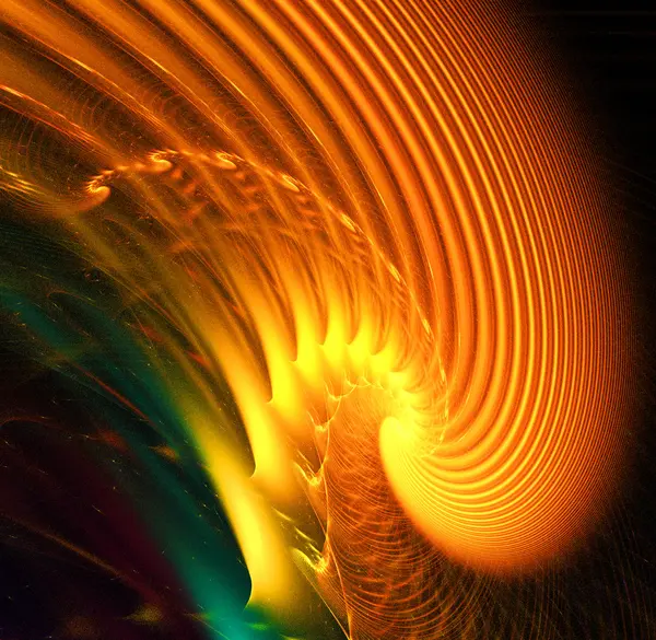 Ilustração fractal abstrato amarelo — Fotografia de Stock