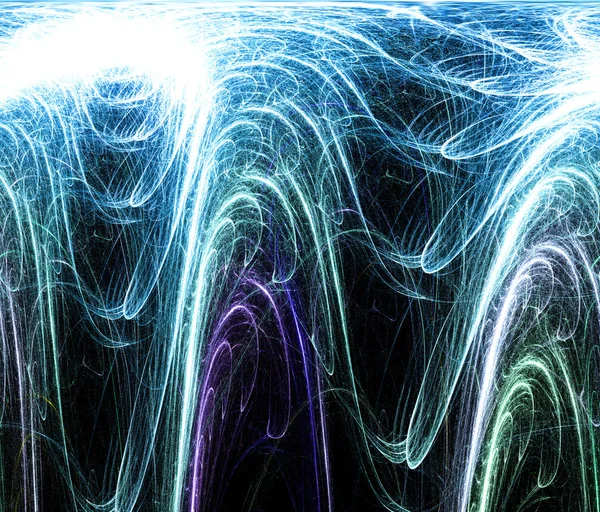 Ilustração fractal azul abstrato — Fotografia de Stock
