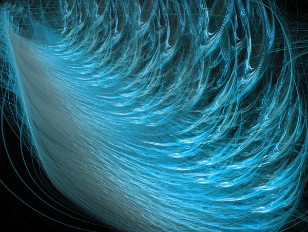 Bright blue spiral fractal background illustration — Stock Photo, Image