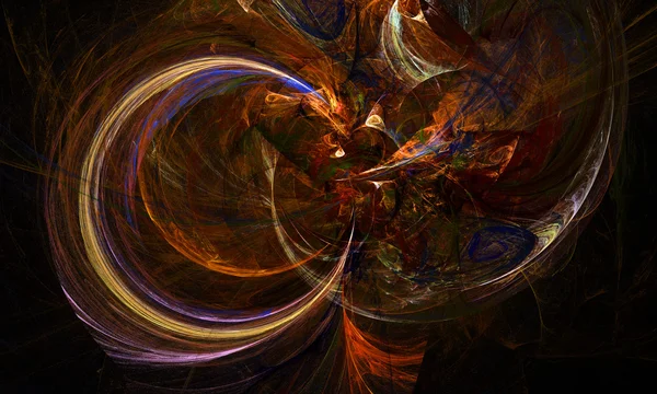 Fantasía naranja fondo ilustración detallado fractal — Foto de Stock