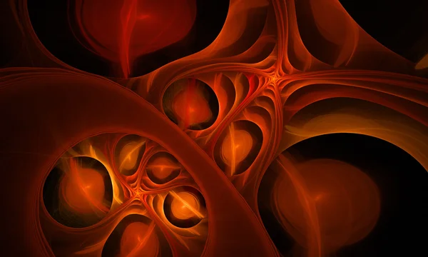 Fantasy orange background illustration detailed fractal — Stock Photo, Image