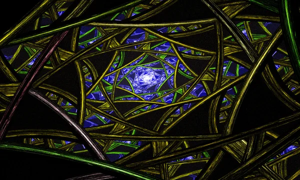 Mavi detaylı fraktal resimde arka plan