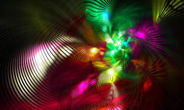 Fantasía verde fondo fractal ilustración detallada — Foto de Stock