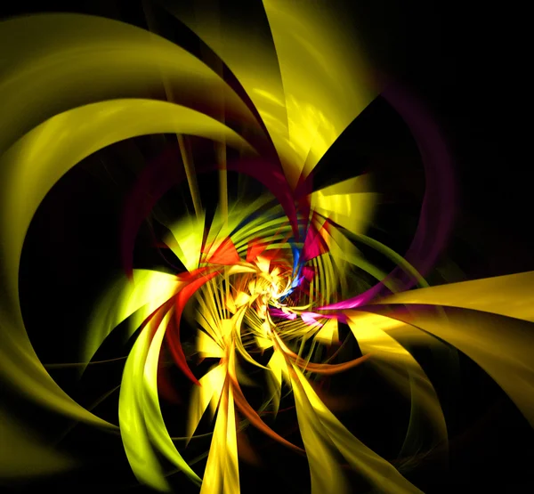 Ilustração fractal abstrato amarelo — Fotografia de Stock