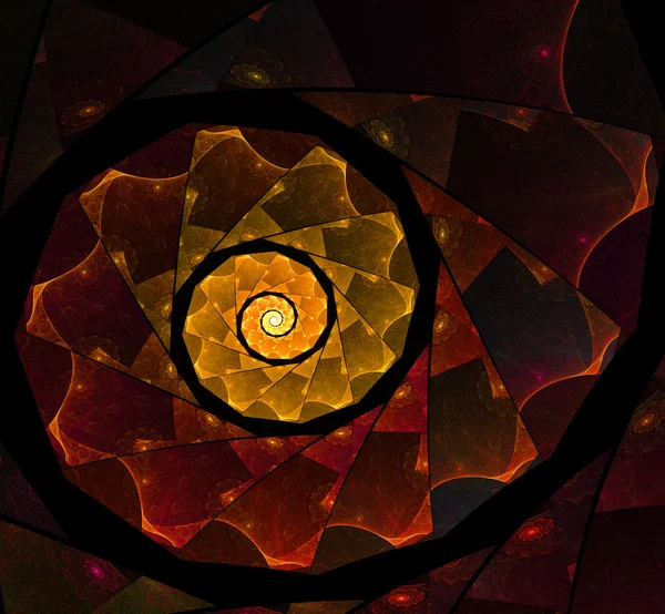 Fantasía naranja fondo ilustración detallado fractal —  Fotos de Stock