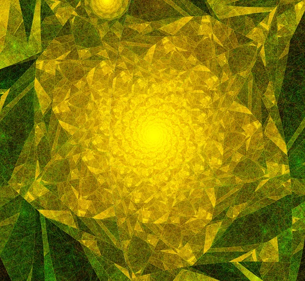 Yellow abstract fractal illustration — Stock Photo, Image