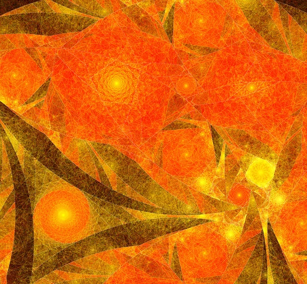 Fantasía naranja fondo ilustración detallado fractal — Foto de Stock