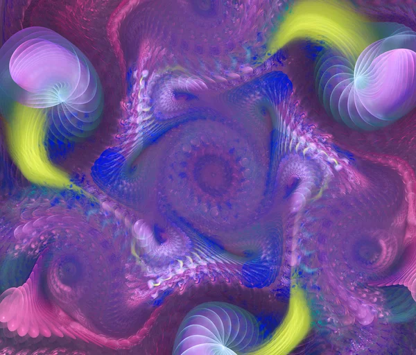 Яскраво-фіолетова абстрактна фрактальна ілюстрація — стокове фото